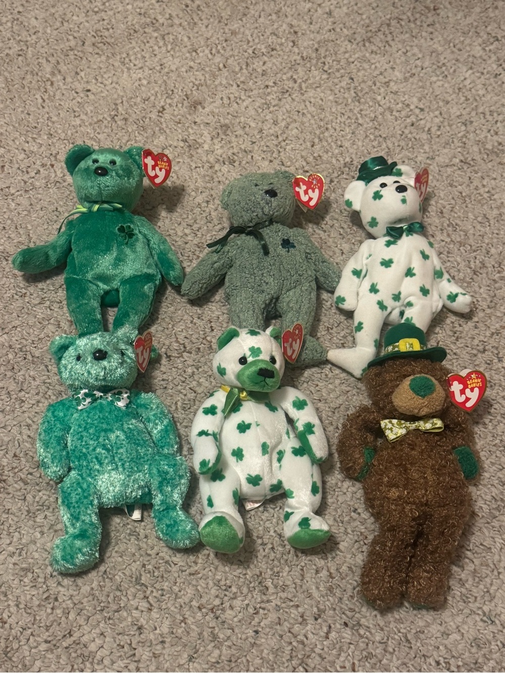 Beanie Babies St Patrick’s Day Lot of 6